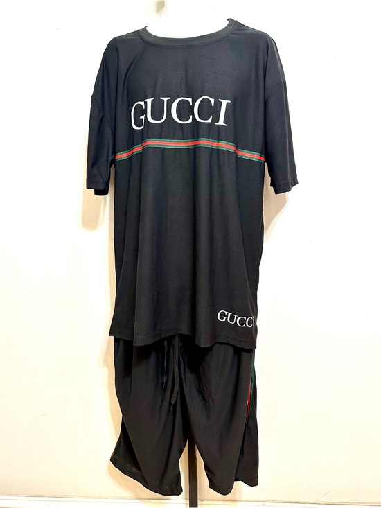 Gucci Other - Gucci Black Tee and Shorts Set with Red Accent
